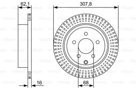 Диск тормозной INFINITI/NISSAN FX/M/Q70/Q50/JX/QX60/QX70/FX35/Murano/Pathfinder 3'5-4,5''08- BOSCH 0986479W11