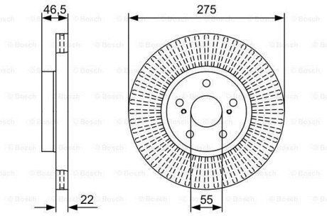 Диск тормозной TOYOTA Corolla F'1.899-09 BOSCH 0986479W13