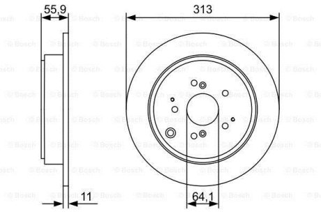 Диск тормозной BOSCH 0986479W23