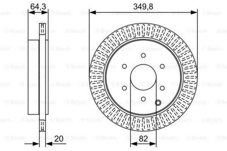 Диск гальмівний NISSAN/INFINITI Patrol/QX56/QX80 \'\'R \'\'5,6 \'\'10>> BOSCH 0986479W46