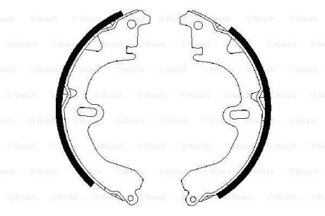 Тормозные колодки барабанные BOSCH 0986487203