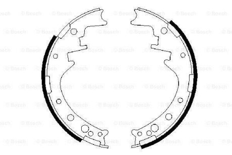 Колодки тормозные барабан TOYOTA Hilux/VW Taro -98 - снято с выр-ва BOSCH 0986487292