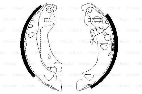 Гальмівна колодка BOSCH 0986487317