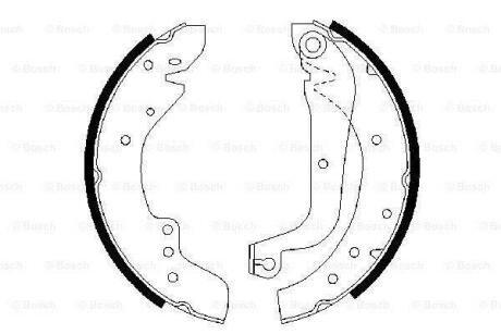 Колодки гальмівні барабанні BOSCH 0986487547