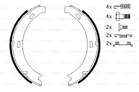 Колодки гальмівні барабан MB E-Class (W210,S210) -03 BOSCH 0986487584