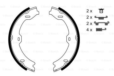 Тормозные колодки барабаны BOSCH 0986487725