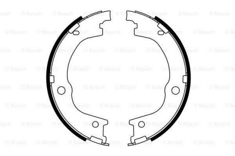 Колодки тормозные барабанные (комплект 4 шт.)) BOSCH 0 986 487 780