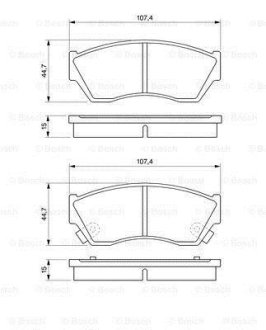 Тормозные колодки дисковые BOSCH 0986493340