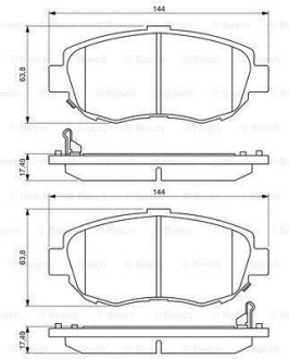 ГАЛЬМІВНІ КОЛОДКИ, ДИСКОВІ BOSCH 0986494211