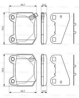 Колодки тормозные MITSUBISHI/NISSAN/SUBARU Lancer Evo/350/Impreza "R "98-07 BOSCH 0986494229