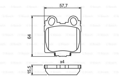 Колодки гальмівні дискові LEXUS GS,IS,SC 97- BOSCH 0986494231 (фото 1)