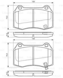 Комплект тормозных колодок, дисковый тормоз BOSCH 0986494310