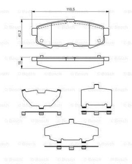 Тормозные колодки дисковые BOSCH 0986494319