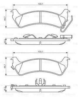 Тормозные колодки дисковые BOSCH 0986494348