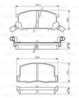 Комплект гальмівних колодок BOSCH 0986494412