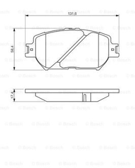 Комплект тормозных колодок из 4 шт. дисков BOSCH 0986494418