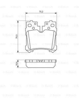 Колодки тормозные дисковые LEXUS LS "R "07>> BOSCH 0986494424