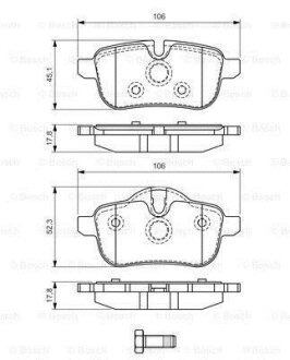 Комплект гальмівних колодок BOSCH 0986494450
