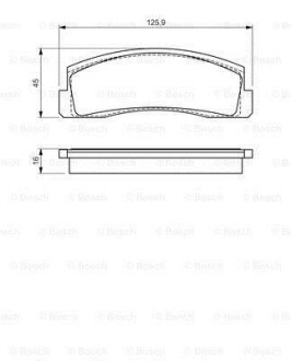 Тормозные колодки дисковые BOSCH 0986494543