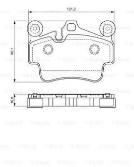 Комплект гальмівних колодок BOSCH 0986494567