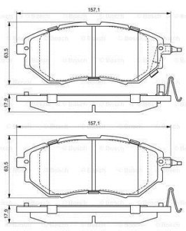 Тормозные колодки, дисковые BOSCH 0 986 494 679