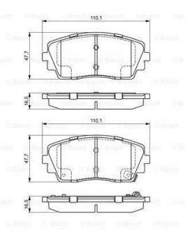 Тормозные колодки дисковые BOSCH 0986494688