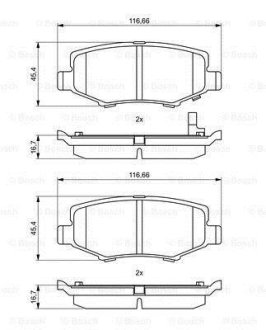 ДИСКОВЫЕ КОЛОДКИ ЗАДНI BOSCH 0 986 494 706