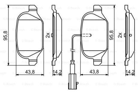 A_Колодки тормозные дисковые FIAT 500/Panda/Panda/Idea \'\'R BOSCH 0986494779