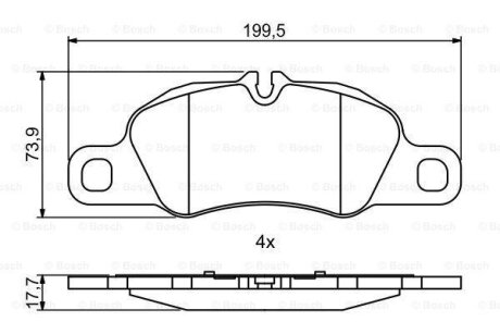 Комплект гальмівних колодок BOSCH 0986494784
