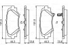 Комплект тормозных колодок из 4 шт. дисков BOSCH 0986494803 (фото 1)