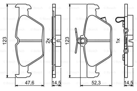 ДИСКОВЫЕ КОЛОДКИ ЗАДНI BOSCH 0 986 494 836