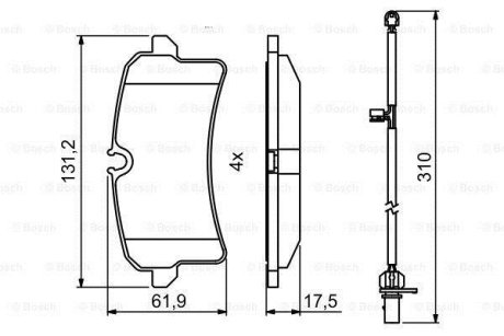 A_Колодки тормозные дисковые AUDI/ PORSCHE A8/S8/Macan \'\'R BOSCH 0986494841