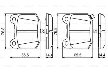 A_Колодки тормозные дисковые SUBARU Forester "R "12>> BOSCH 0986494865