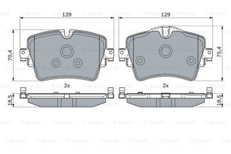 ДИСКОВЫЕ КОЛОДКИ ПЕРЕДНI BOSCH 0 986 494 940