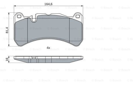 Комплект гальмівних колодок BOSCH 0986494965