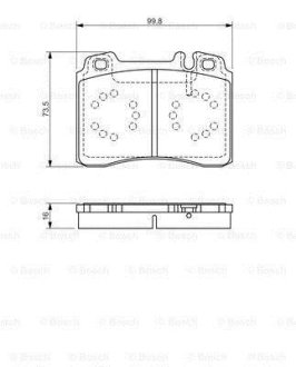 Колодки тормозные дисковые PR2 - замена на 0986424170 BOSCH 0986495057