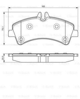 Колодки гальмівні дискові BOSCH 0986495099