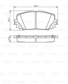 Колодки тормозные дисковые TOYOTA Yaris/Prius \'\'F "06>> PR2 BOSCH 0986495109