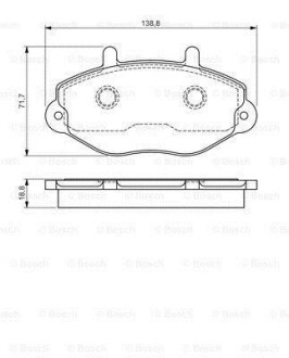 ДИСКОВI КОЛОДКИ ПЕРЕДНI PREMIUM2 BOSCH 0986495112