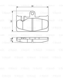 ДИСКОВI КОЛОДКИ ЗАДНI BOSCH 0986495139