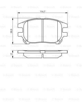 Колодки гальмівні дискові Lexus RX300 U1 2001-2003 F BOSCH 0986495140