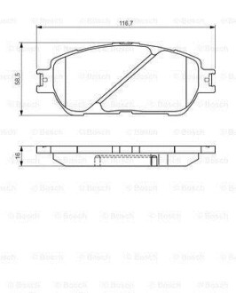 Гальмівні колодки дискові BOSCH 0986495160