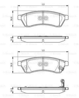 ДИСКОВЫЕ КОЛОДКИ ЗАДНI BOSCH 0 986 495 168