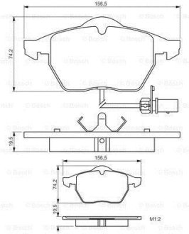 Колодки гальмівні дискові AUDI/VW A4/A6/S6/Passat ''F ''1.8-2.6 ''>>05 PR2 BOSCH 0 986 495 232