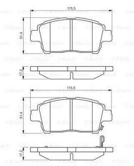 Тормозные колодки дисковые BOSCH 0986495242