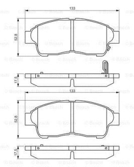 Колодки тормозные TOYOTA Camry/Corolla/Carina E/RAV 4/Sprinter ''F''>>02 PR2 BOSCH 0986495257