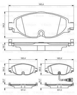 Тормозные колодки, дисковые BOSCH 0 986 495 347