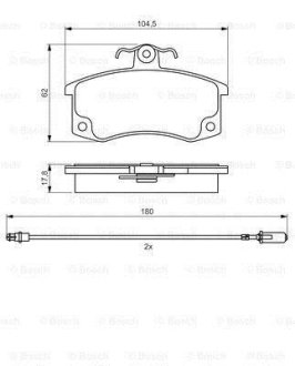 Тормозные колодки дисковые BOSCH 0986495360 (фото 1)