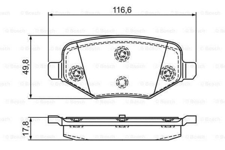 Дисковые колодки задние BOSCH 0986495385