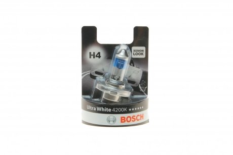 ЛАМПА ULTRA WHITE 4200K H4 BOSCH 1 987 301 089